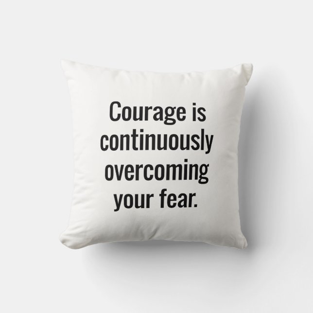Almofada Travesseiro decorativo de coragem (Frente)