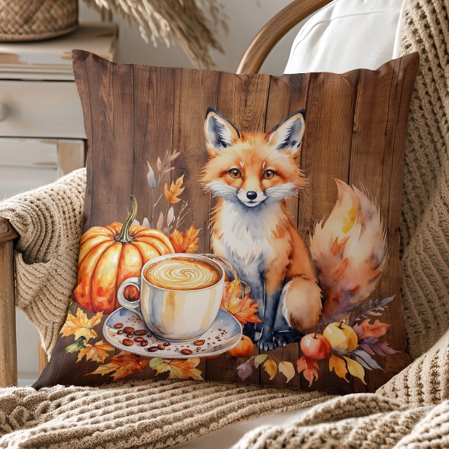 Almofada Travesseiro decorativo de Cozy Autumn Fox (Criador carregado)