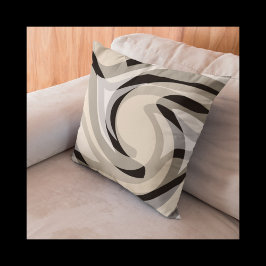 Almofada Travesseiro decorativo de Creme e Cinza Preta