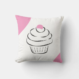 Almofada Travesseiro decorativo de Cupcake de desenho