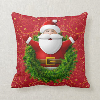 Almofada travesseiro decorativo de cupê do santa claus