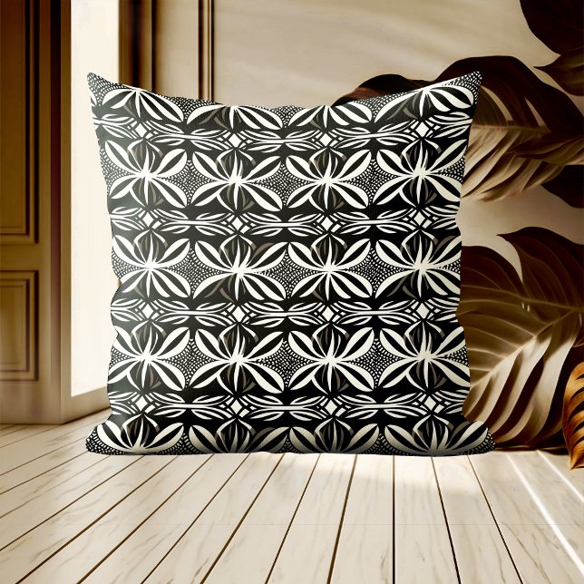 Almofada Travesseiro decorativo de Curvas Elegantes de Boho (Criador carregado)