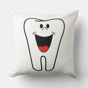 Almofada travesseiro decorativo DE DENTE "MORDE-ME"