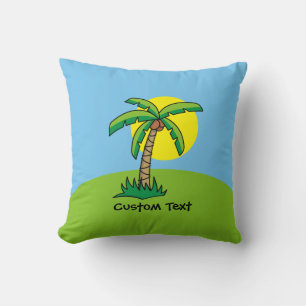 Almofada Travesseiro decorativo de desenho da árvore Palm