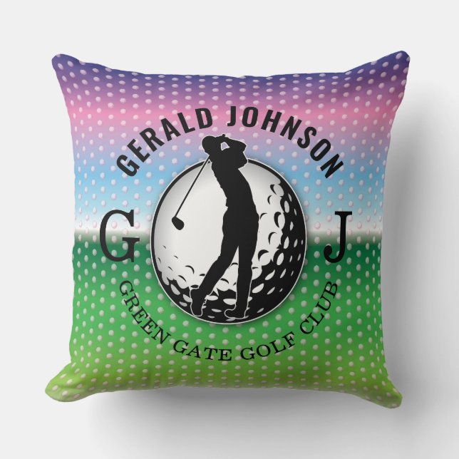 Almofada Travesseiro decorativo de Design de Golfer Minimal (Frente)