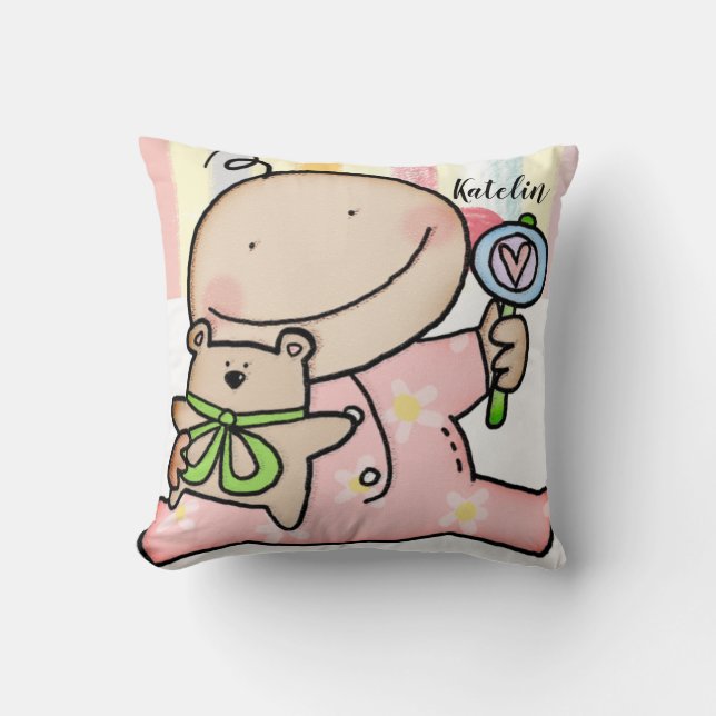 Almofada Travesseiro decorativo de distribuição de pastel p (Frente)