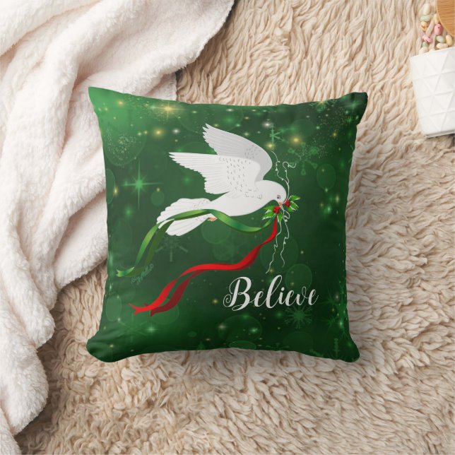 Almofada Travesseiro decorativo de doca branca de Natal (Cobertor)