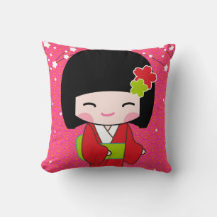 Almofada Travesseiro decorativo de Doll Kokeshi