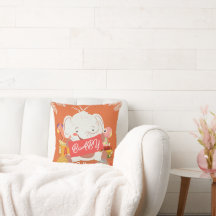 Travesseiro Decorativo de Elefante Bebê