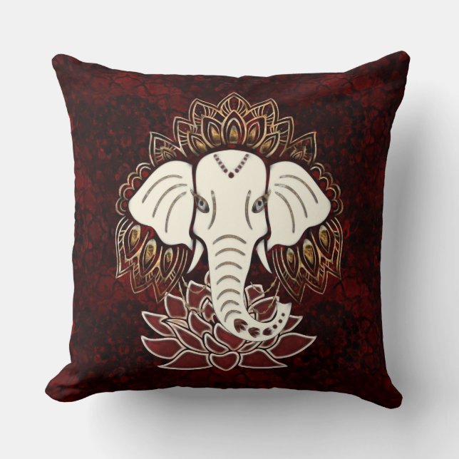 Almofada Travesseiro decorativo de Elefante Branco (Frente)