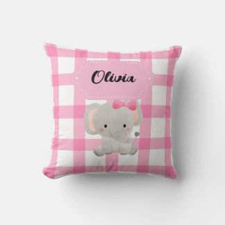 Almofada Travesseiro decorativo de elefante personalizado r