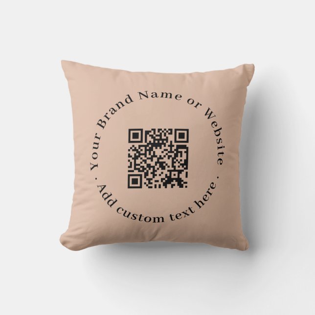 Almofada Travesseiro Decorativo de Empresa com Código QR Mo (Frente)