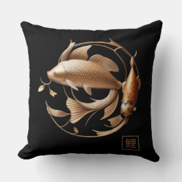 Almofada Travesseiro decorativo de espiral Koi Metal em cob