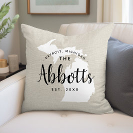 Almofada Travesseiro decorativo de Estado do Monograma da F