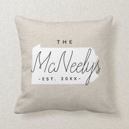 Almofada Travesseiro decorativo de Estado do Monograma da F