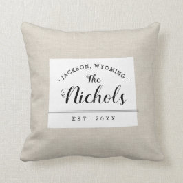 Almofada Travesseiro decorativo de Estado do Monograma da F