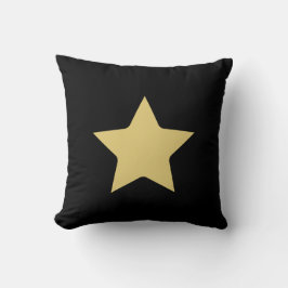 Almofada Travesseiro decorativo de estrelas preto e branco