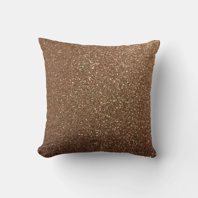 Almofada Travesseiro decorativo de Falhas de Glitter Dourad (Frente)