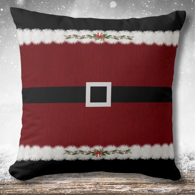 Almofada Travesseiro decorativo de Fato de Natal Vermelho e (Bring the festive spirit of Santa's workshop to any space that needs a touch of Christmas cheer)