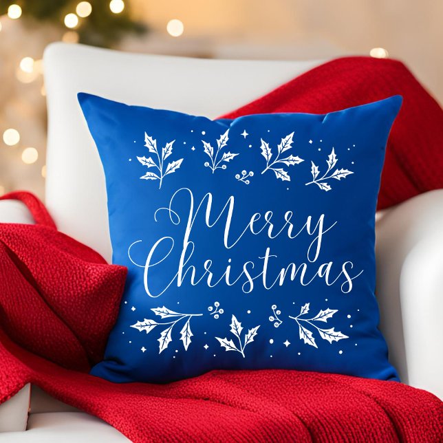 Almofada Travesseiro decorativo de Feliz Natal do Script Br (Criador carregado)