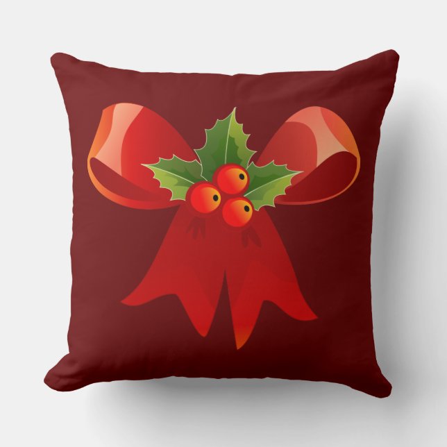 Almofada Travesseiro decorativo de Fita de Natal (Frente)