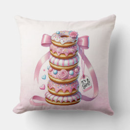 Almofada Travesseiro decorativo de Fita Rosa das Rosquinhas