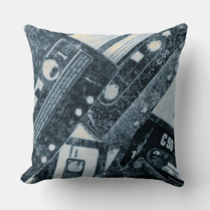 Almofada Travesseiro decorativo de fitas cassete retrô