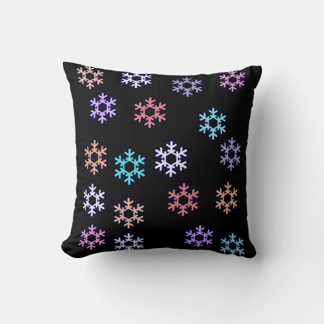 Almofada Travesseiro decorativo de flocos de neve / Cushion (Frente)