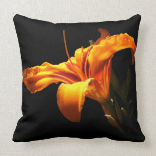 Almofada Travesseiro decorativo de Flor Laranja
