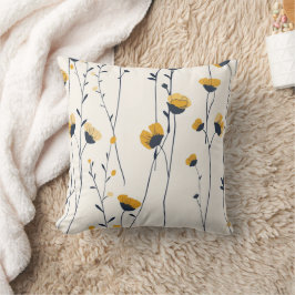 Almofada travesseiro decorativo de flor selvagem, travessei