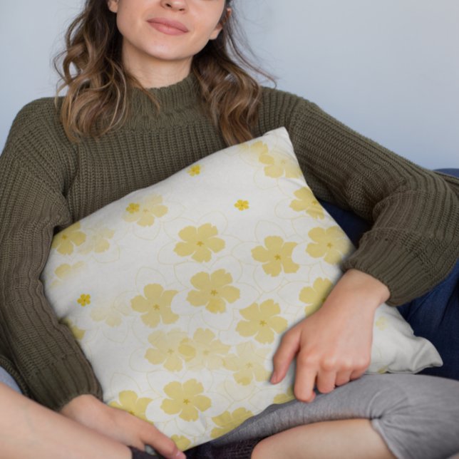 Almofada Travesseiro decorativo de Flor Tropical Frangipani (Criador carregado)