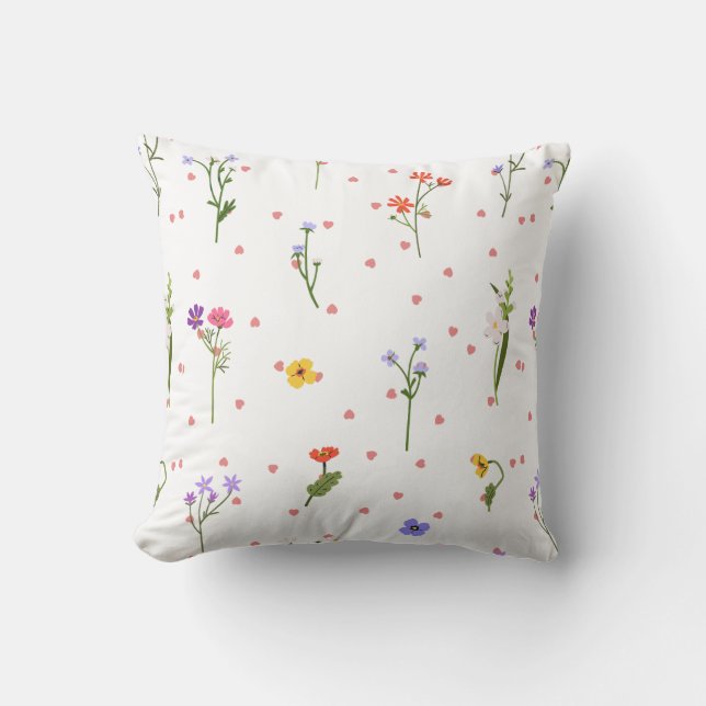 Almofada Travesseiro decorativo de flores (Frente)