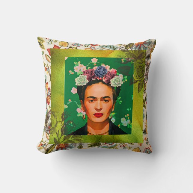 Almofada Travesseiro decorativo de Flores Frida (Frente)