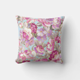 Almofada Travesseiro decorativo de Flores Roxas