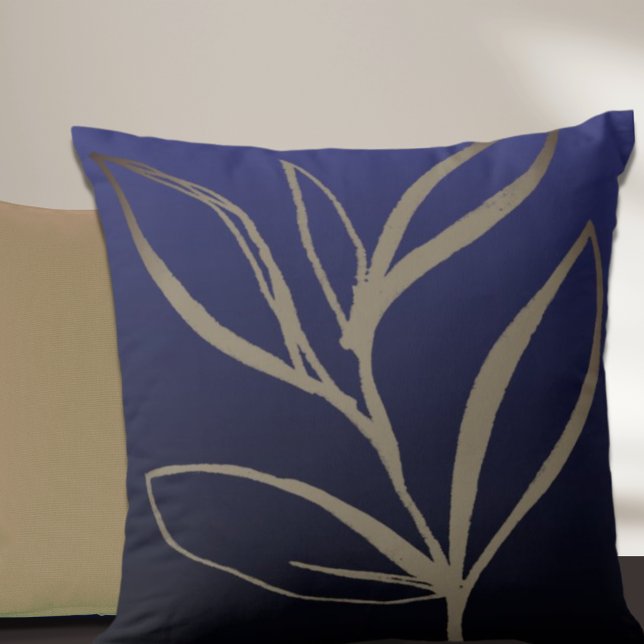 Almofada Travesseiro decorativo de Folha de Água Minimalist (Criador carregado)