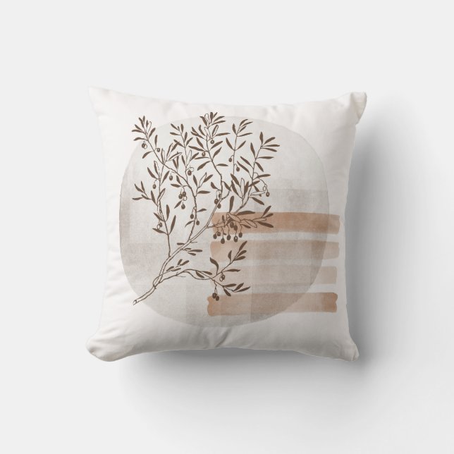 Almofada Travesseiro decorativo de Folhagem do Estilo Boêmi (Frente)