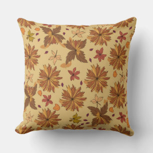 Almofada Travesseiro decorativo de folhas caídas