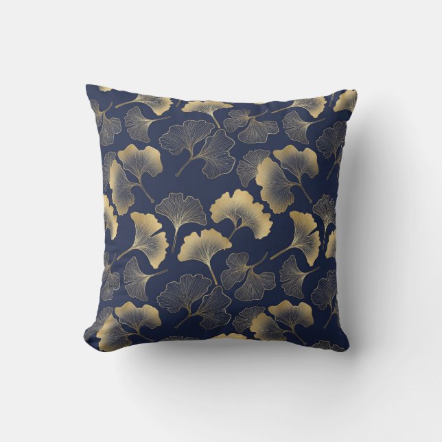 Almofada Travesseiro decorativo de Folhas de Gingko (Frente)