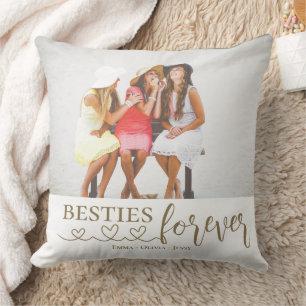 Almofada Travesseiro decorativo de Fotografia Besties Forev