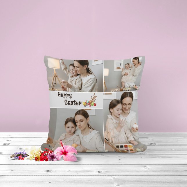 Almofada Travesseiro decorativo de fotos da família de felz (Criador carregado)