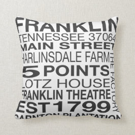 Almofada Travesseiro decorativo de Franklin Tennessee
