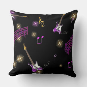 Almofada Travesseiro decorativo de fundo Rock Star Music
