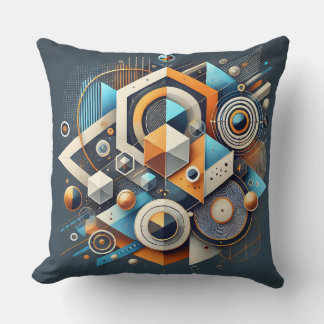 Almofada Travesseiro decorativo de fusão geométrica