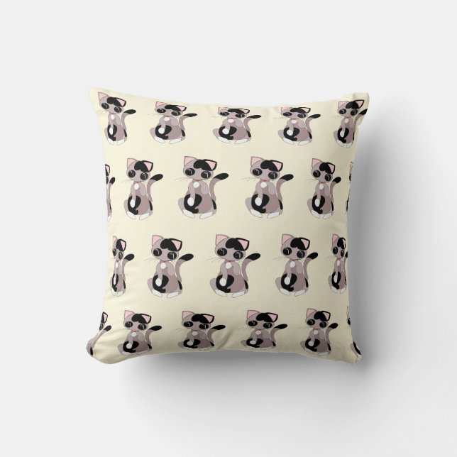 Almofada Travesseiro decorativo de Gato Bonito (Frente)