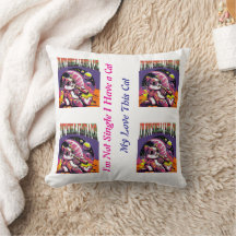 Travesseiro decorativo de Gato Bonito Não sou Solt