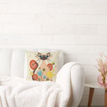 Travesseiro decorativo De Gato Retroativo De Groov