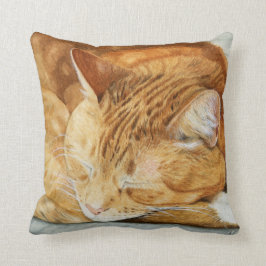 Almofada Travesseiro decorativo de Ginger Cat Square
