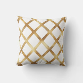 Almofada Travesseiro decorativo de Grade de Diamante Branco