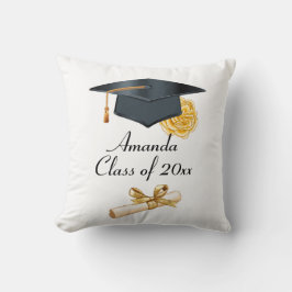 Almofada Travesseiro decorativo de graduação com Rosa Doura