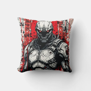 Almofada Travesseiro decorativo de Grafite do Cyberpunk War